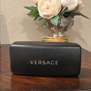 Versace Black and Gold Eyeglass Case